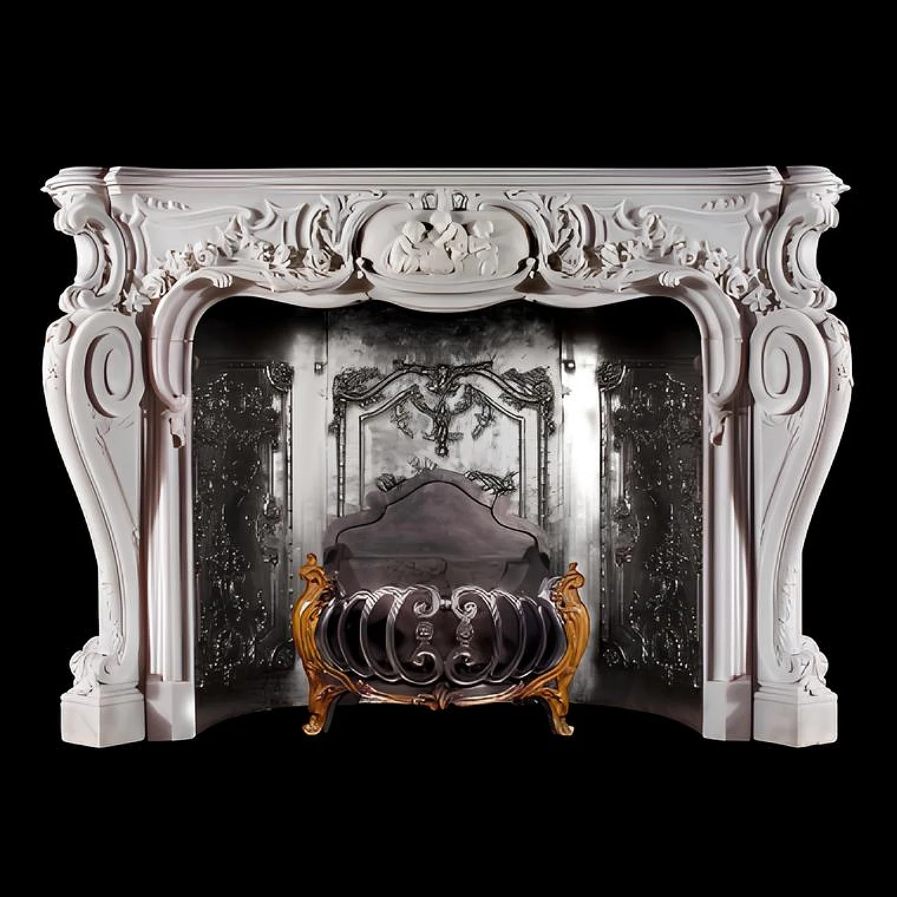 Antique 317 French Style Marble Mantel